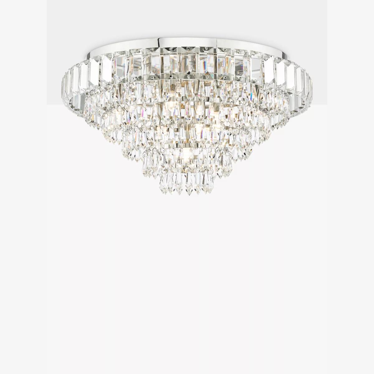English Heritage Osborne 7 Light Crystal Flush Ceiling Light, Clear – image 1