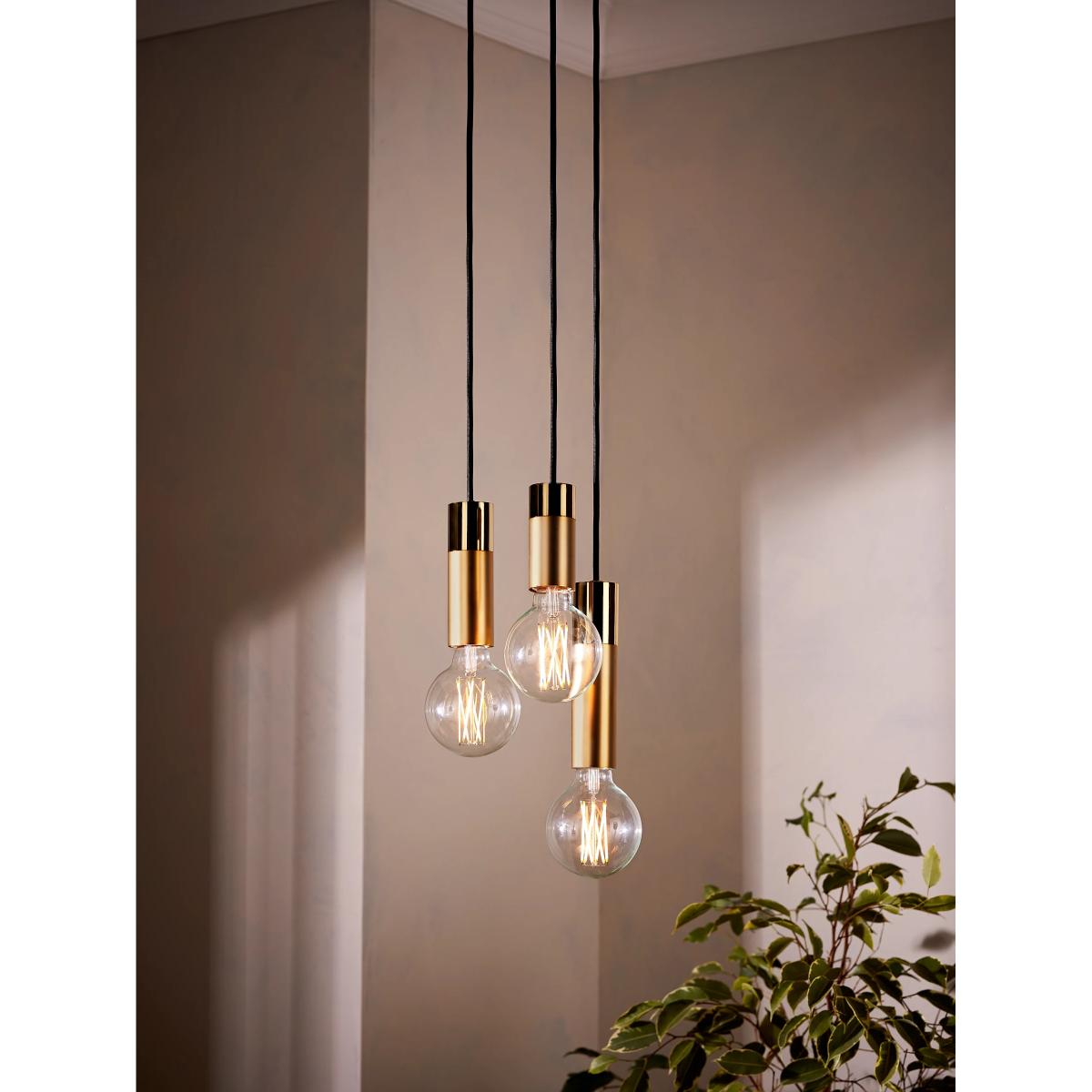 Swoon Collins 3 Drop Pendant Ceiling Light, Gold – image 2