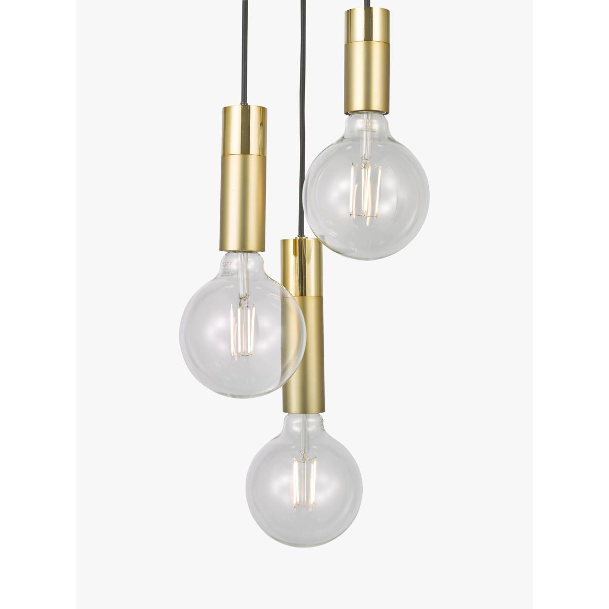 Swoon Collins 3 Drop Pendant Ceiling Light, Gold – image 4