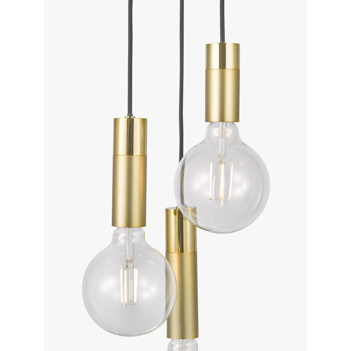 Swoon Collins 3 Drop Pendant Ceiling Light, Gold – image 6
