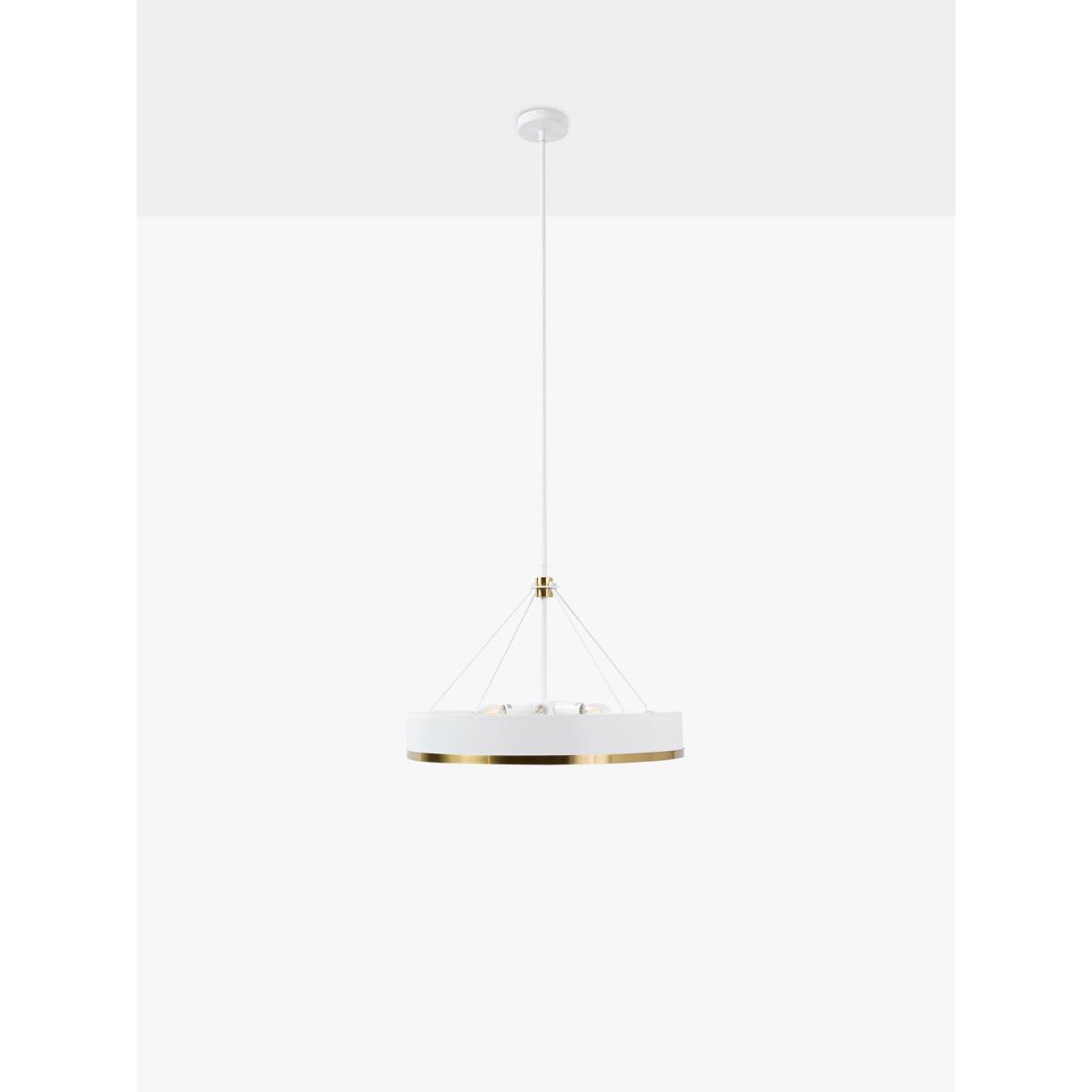 Pure White Lines Moscow Large Drum Pendant Ceiling Light – image 2