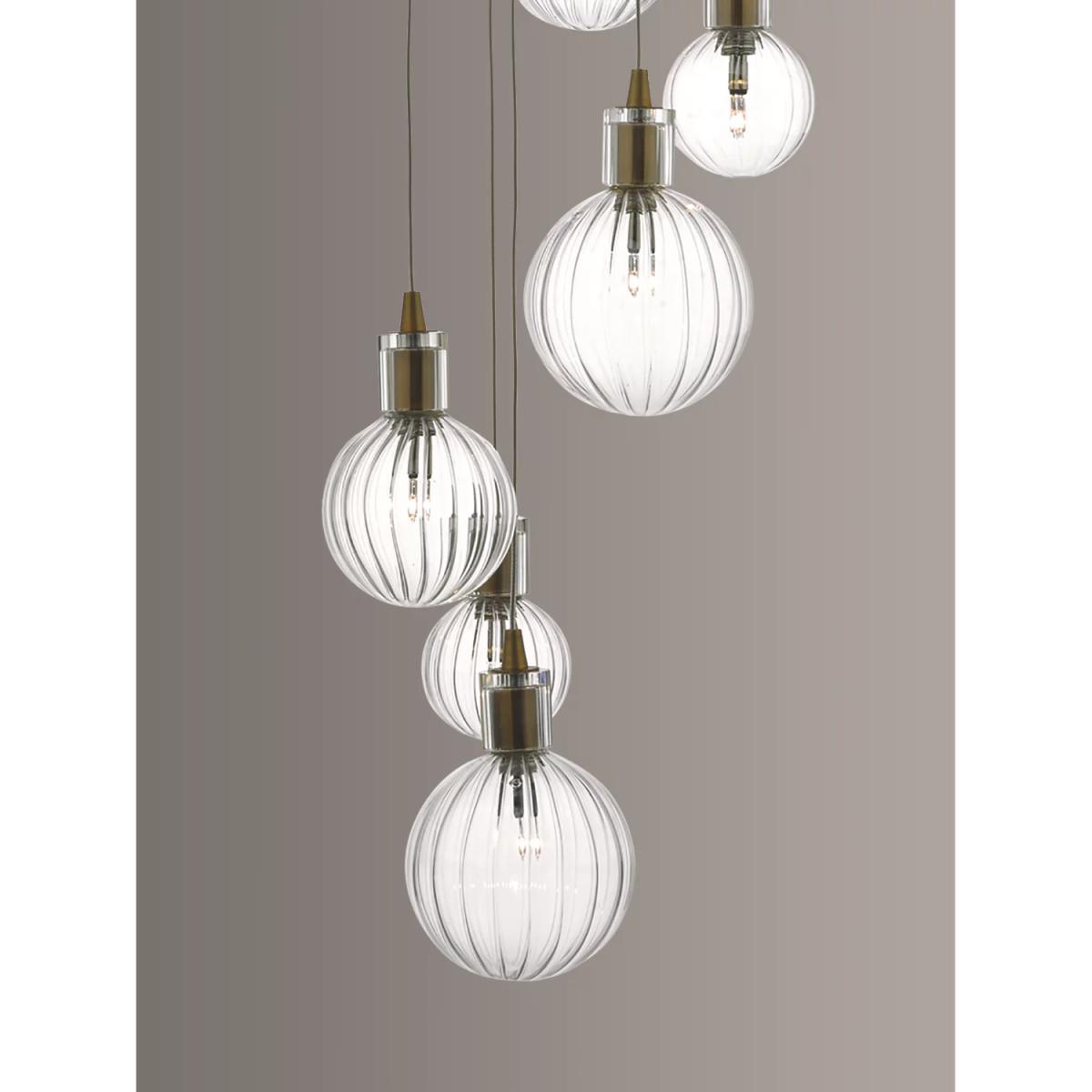Där Dita 10 Pendant Cluster Ceiling Light, Warm Brass – image 2