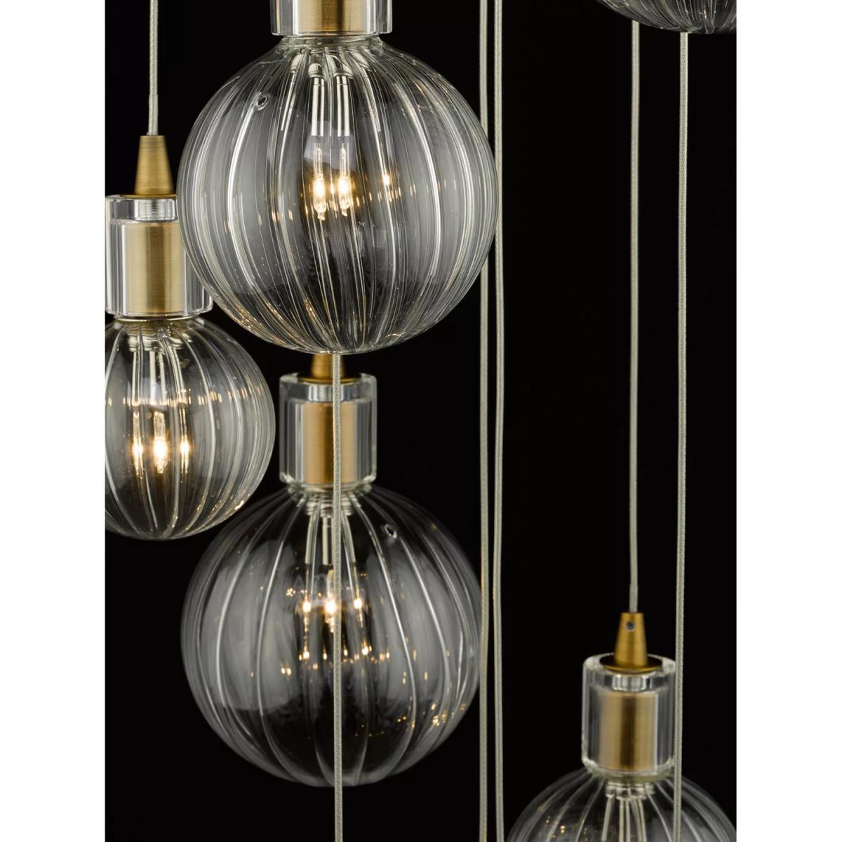 Där Dita 10 Pendant Cluster Ceiling Light, Warm Brass – image 3