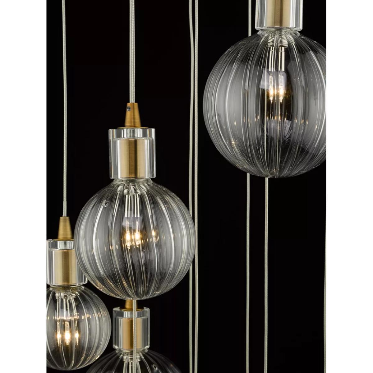 Där Dita 10 Pendant Cluster Ceiling Light, Warm Brass – image 4