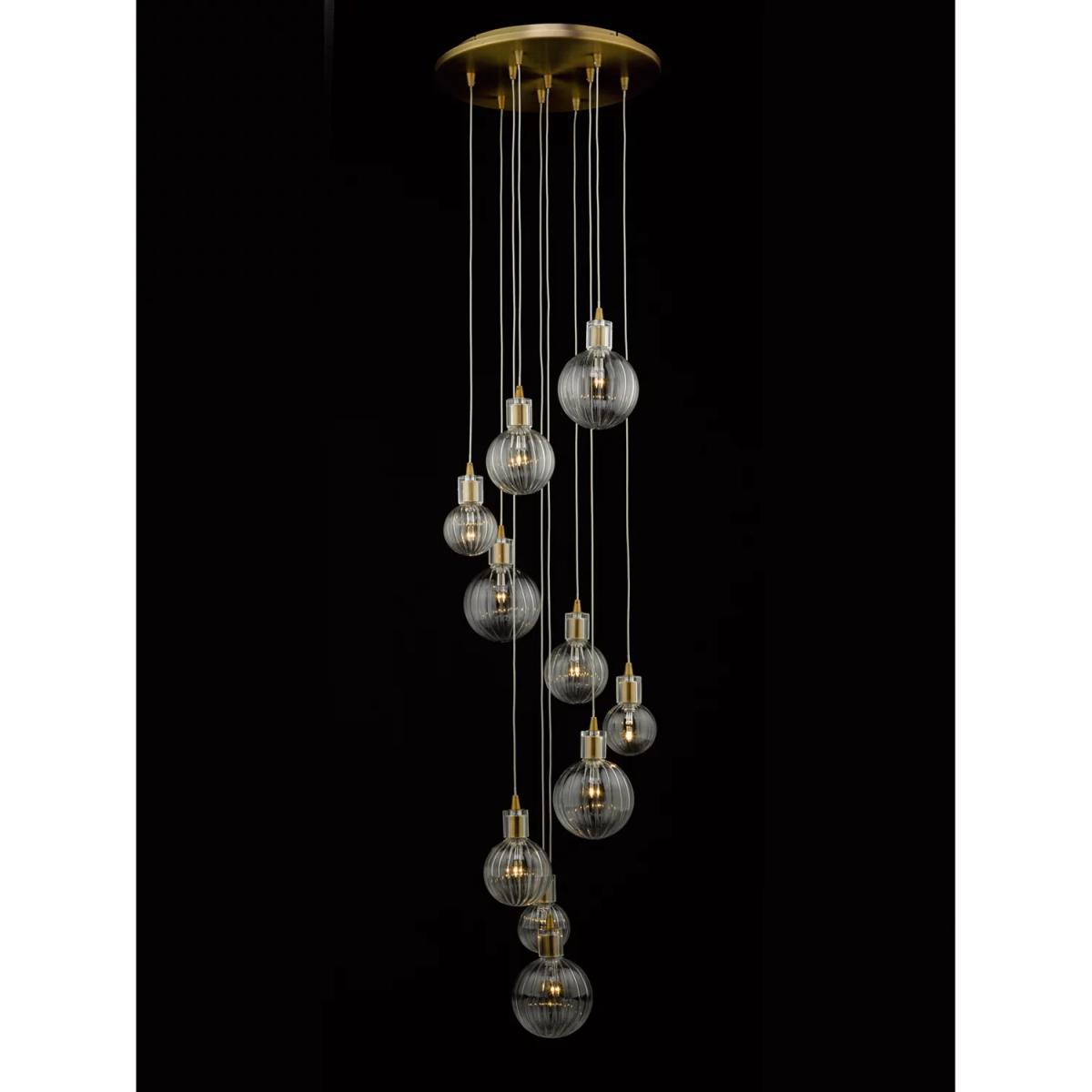 Där Dita 10 Pendant Cluster Ceiling Light, Warm Brass – image 5