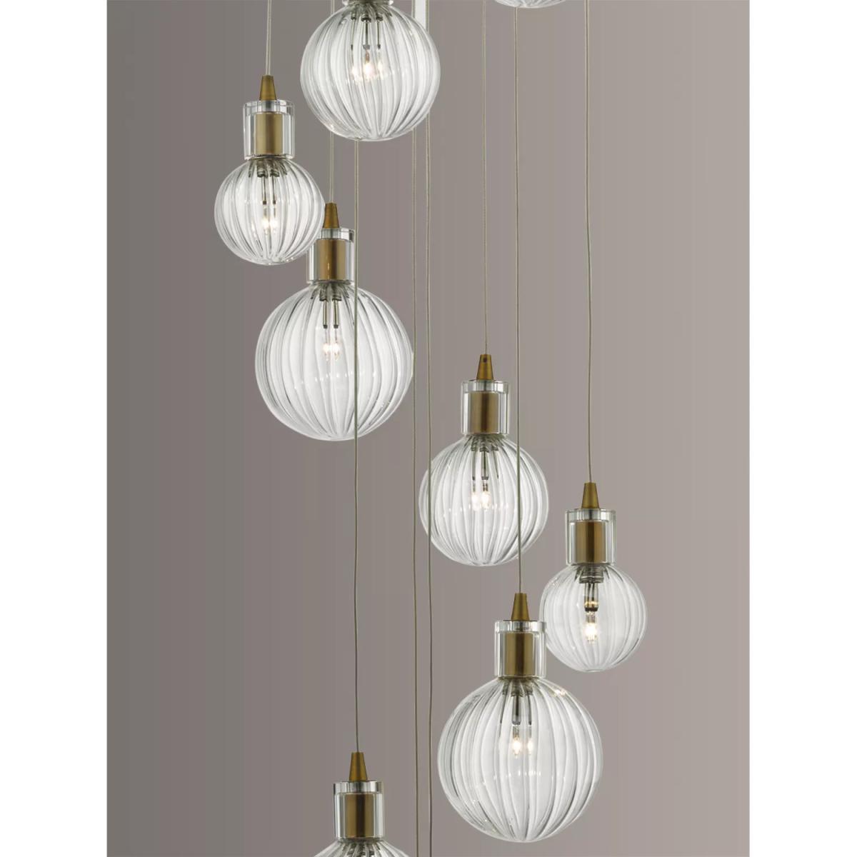 Där Dita 10 Pendant Cluster Ceiling Light, Warm Brass – image 6