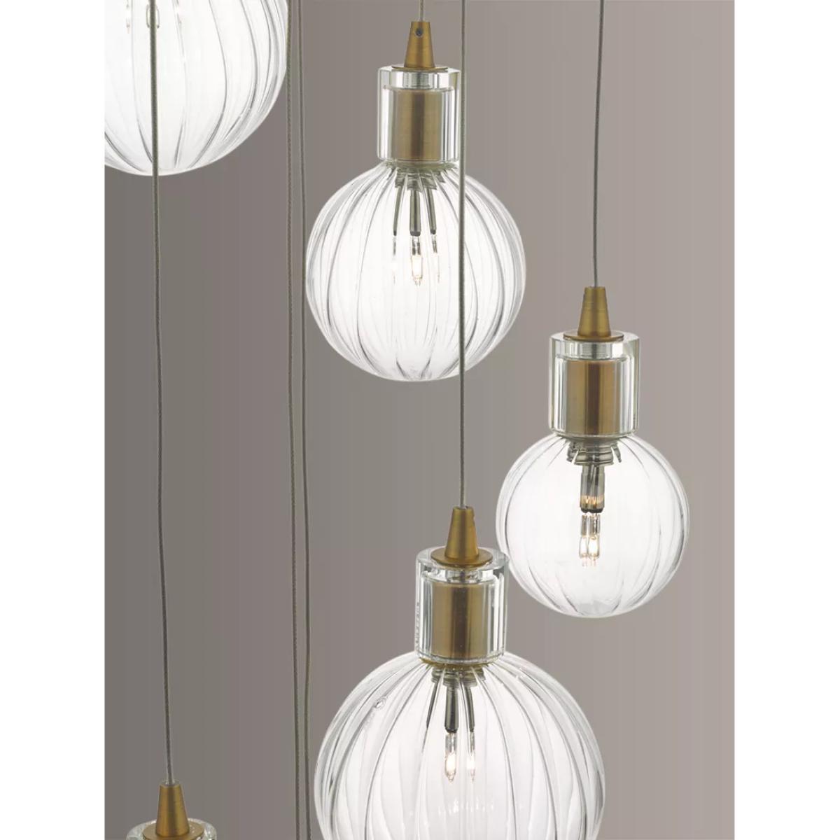 Där Dita 10 Pendant Cluster Ceiling Light, Warm Brass – image 7