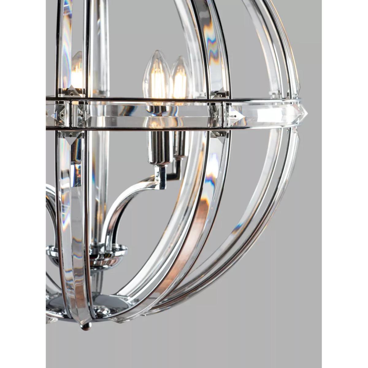 Laura Ashley Aidan Crystal Grand Ceiling Light, Clear/Polished Chrome – image 4