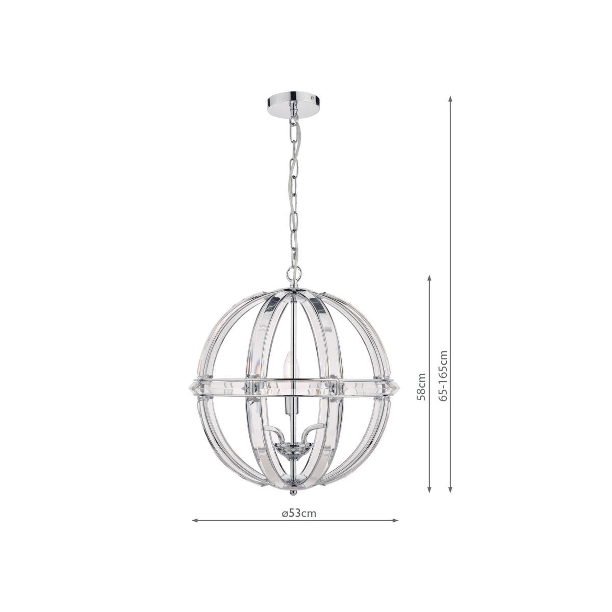 Laura Ashley Aidan Crystal Grand Ceiling Light, Clear/Polished Chrome – image 5