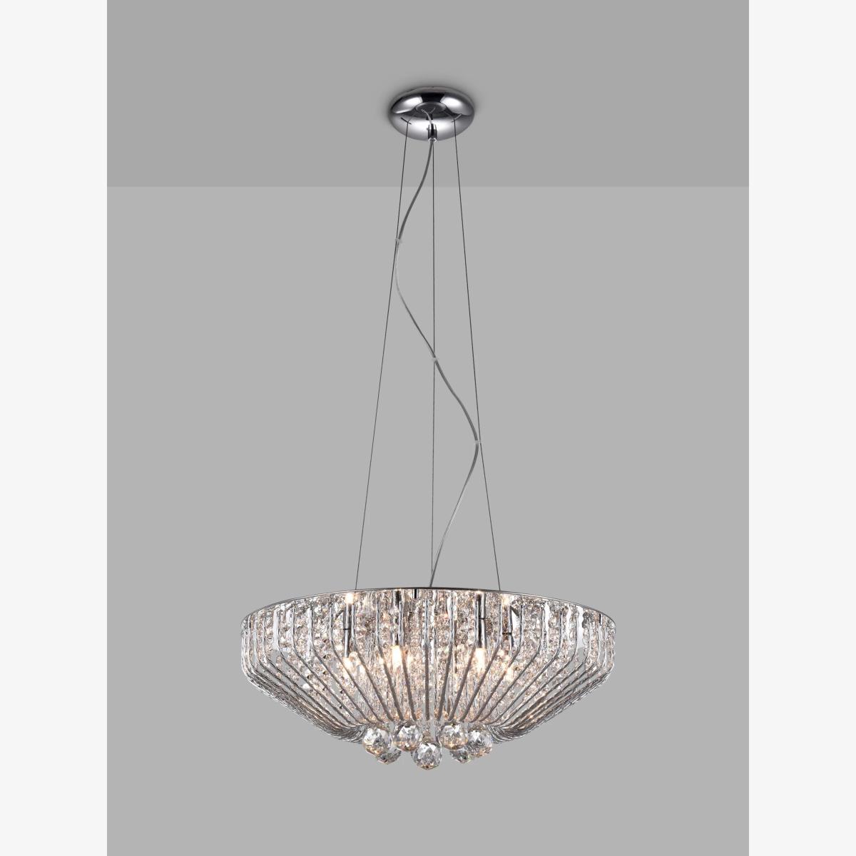 Impex Carlo 6 Light Flush Ceiling Light Cloned, Gold