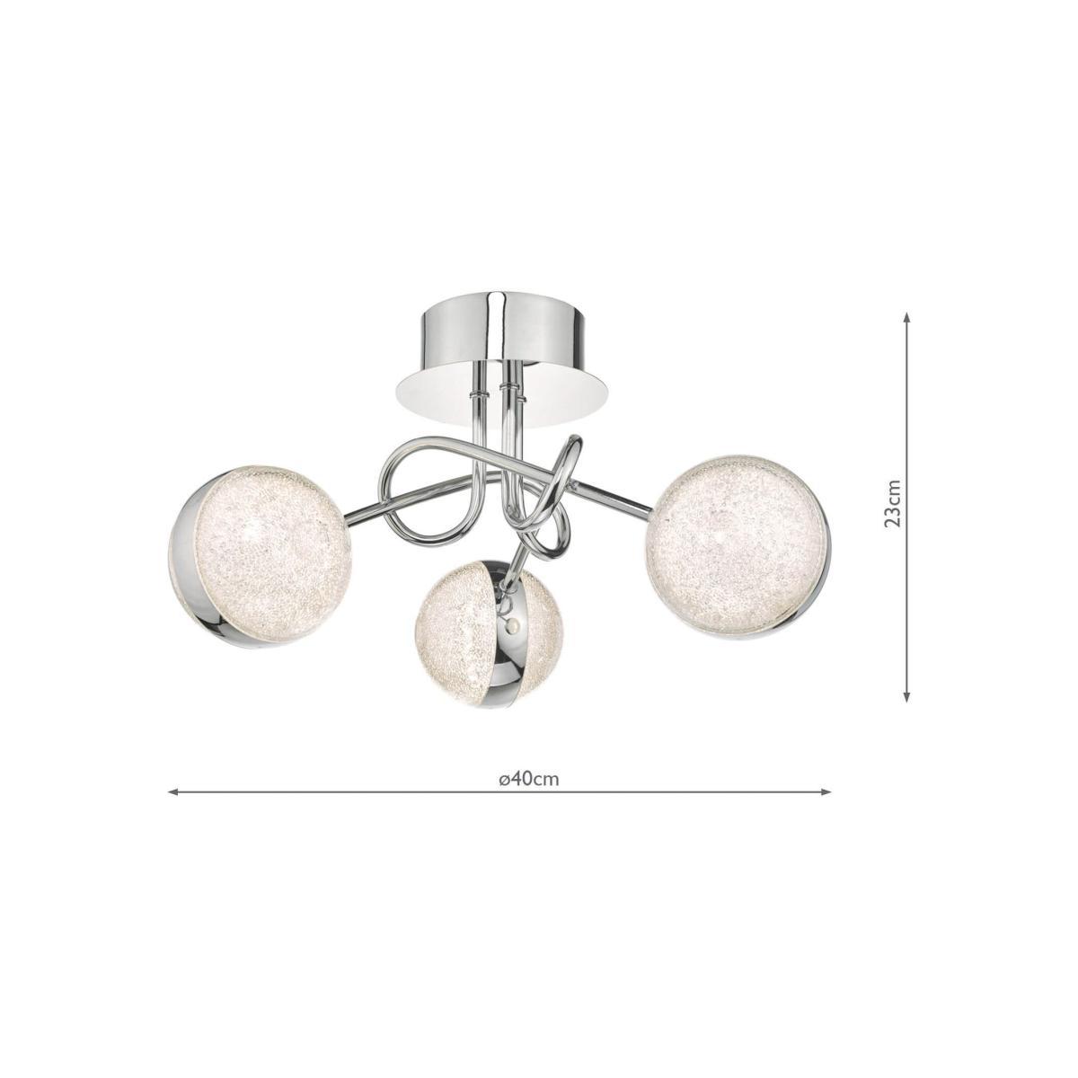 Där Nyma LED Semi Flush Ceiling Light, Polished Chrome – image 5