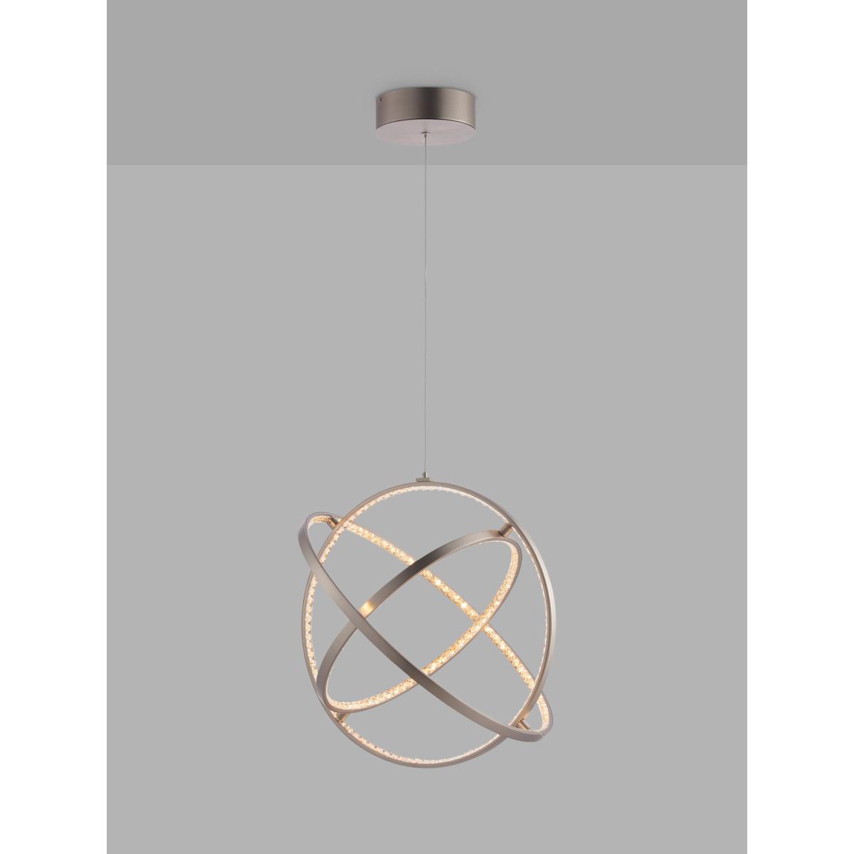 Bay Lighting Cleobella LED Crystal Ceiling Light, Matt Nickel – image 2