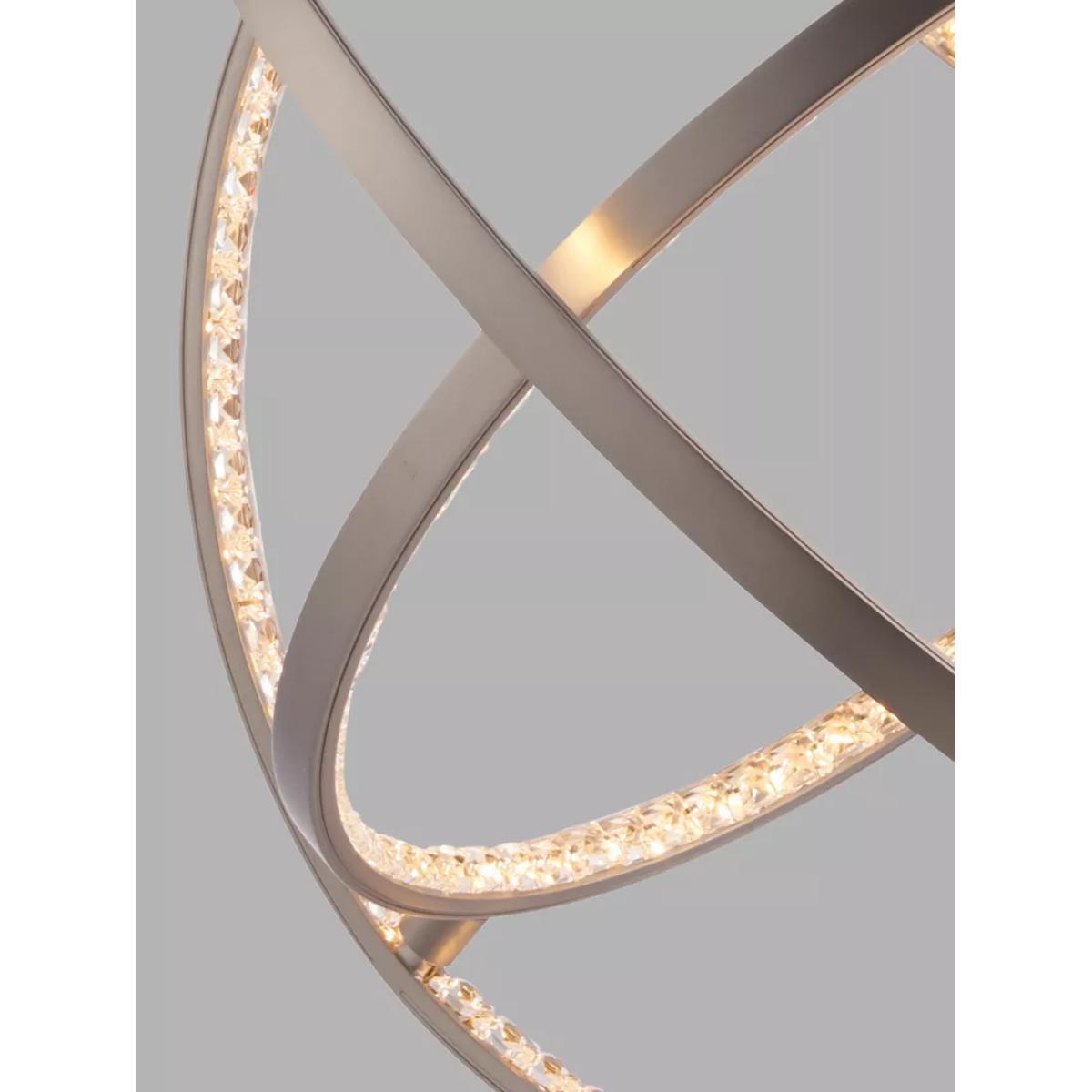 Bay Lighting Cleobella LED Crystal Ceiling Light, Matt Nickel – image 3