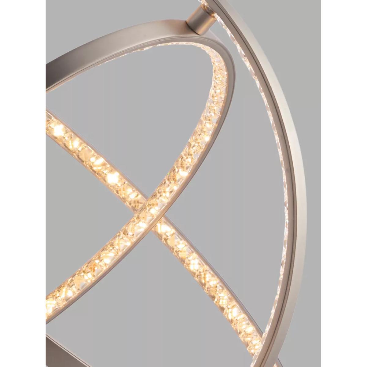 Bay Lighting Cleobella LED Crystal Ceiling Light, Matt Nickel – image 4