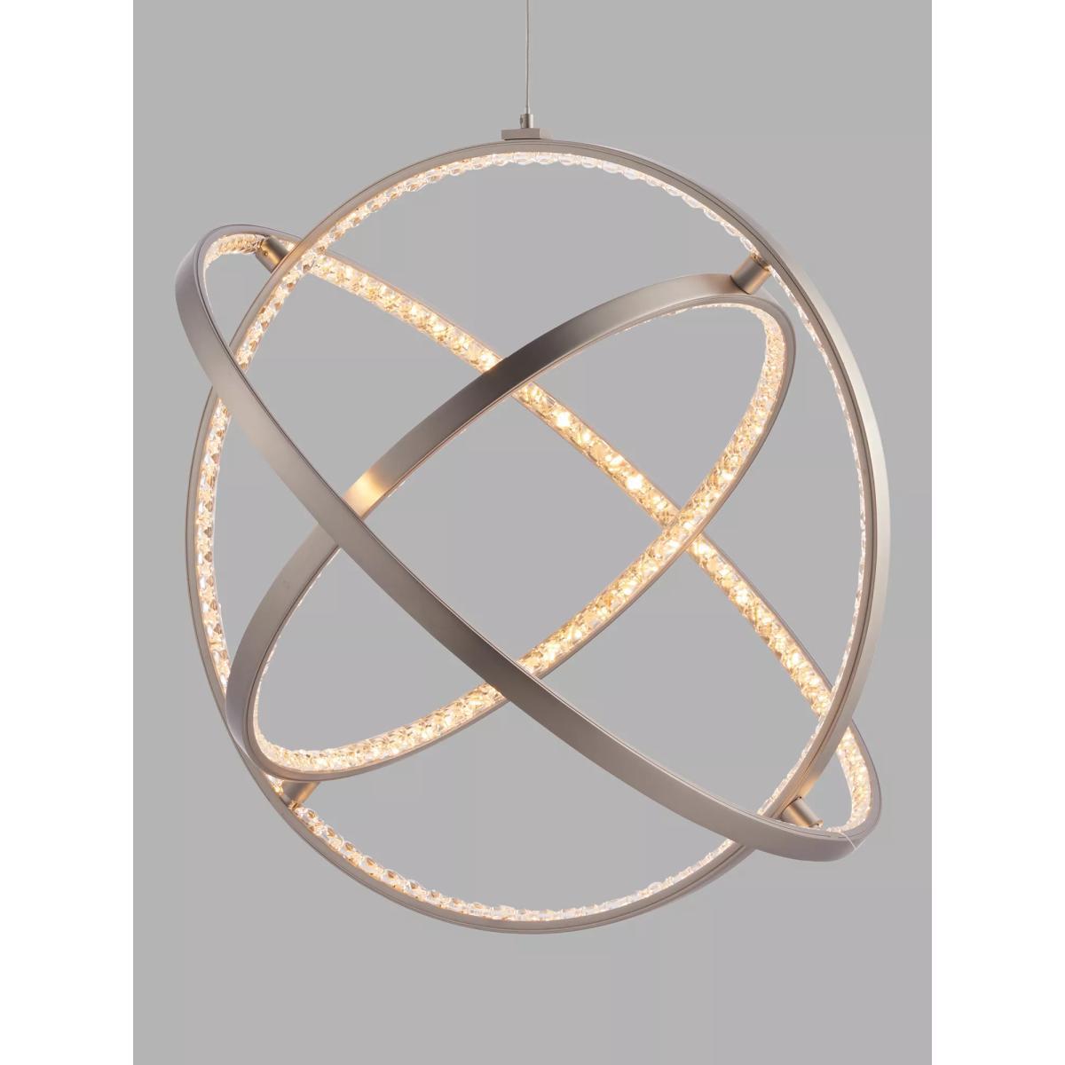 Bay Lighting Cleobella LED Crystal Ceiling Light, Matt Nickel – image 1