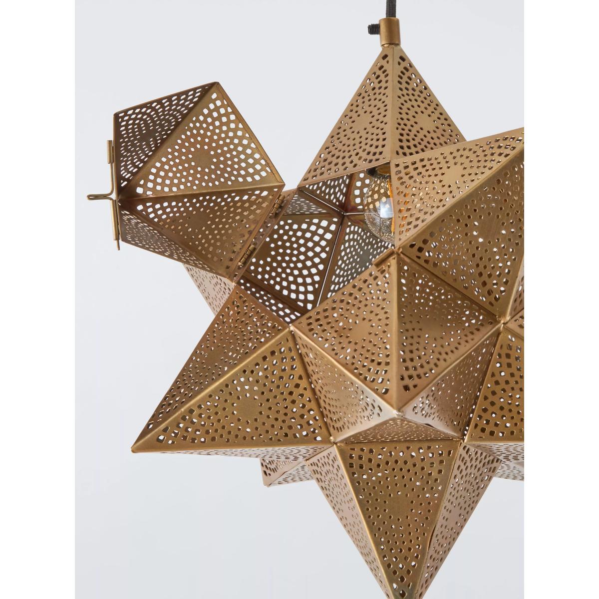 John Lewis Iron Star Medium Pendant Ceiling Light, Antique Brass – image 3