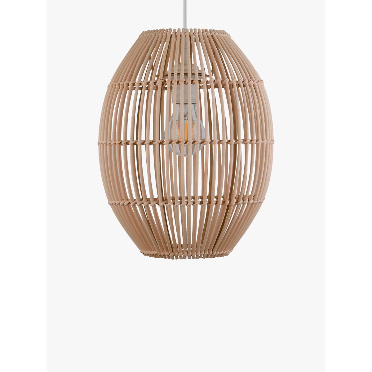 John Lewis & Partners Rattan Easy-to-Fit Paper Ceiling Shade, Natural – image 2