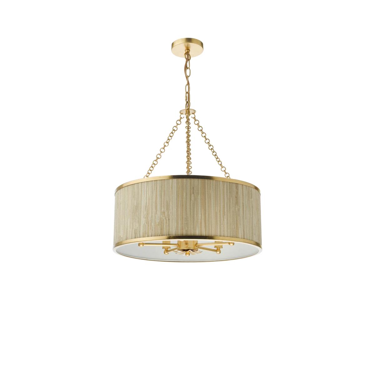 Där Fenella 5 Arm Pendant Ceiling Light, Gold – image 2