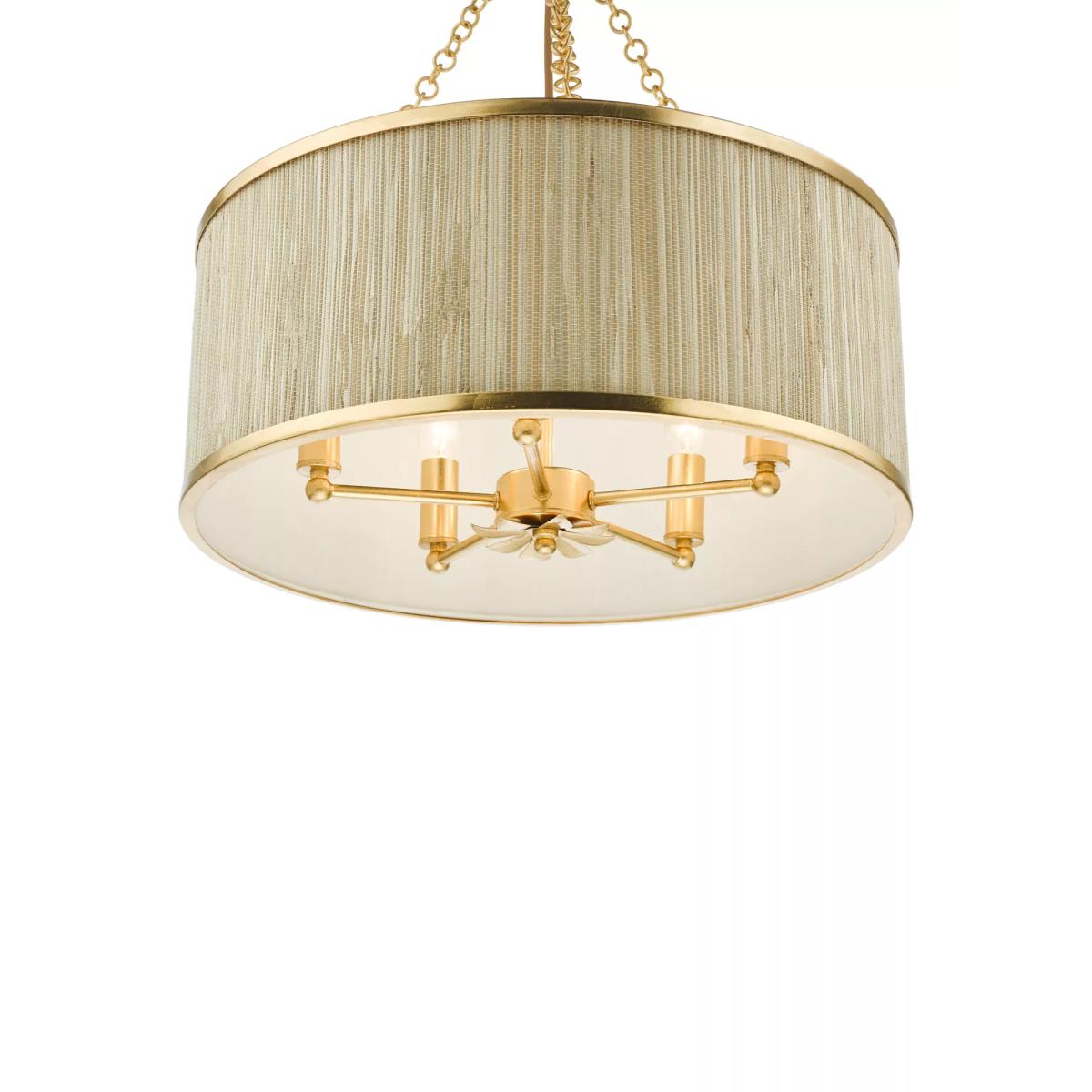 Där Fenella 5 Arm Pendant Ceiling Light, Gold – image 3