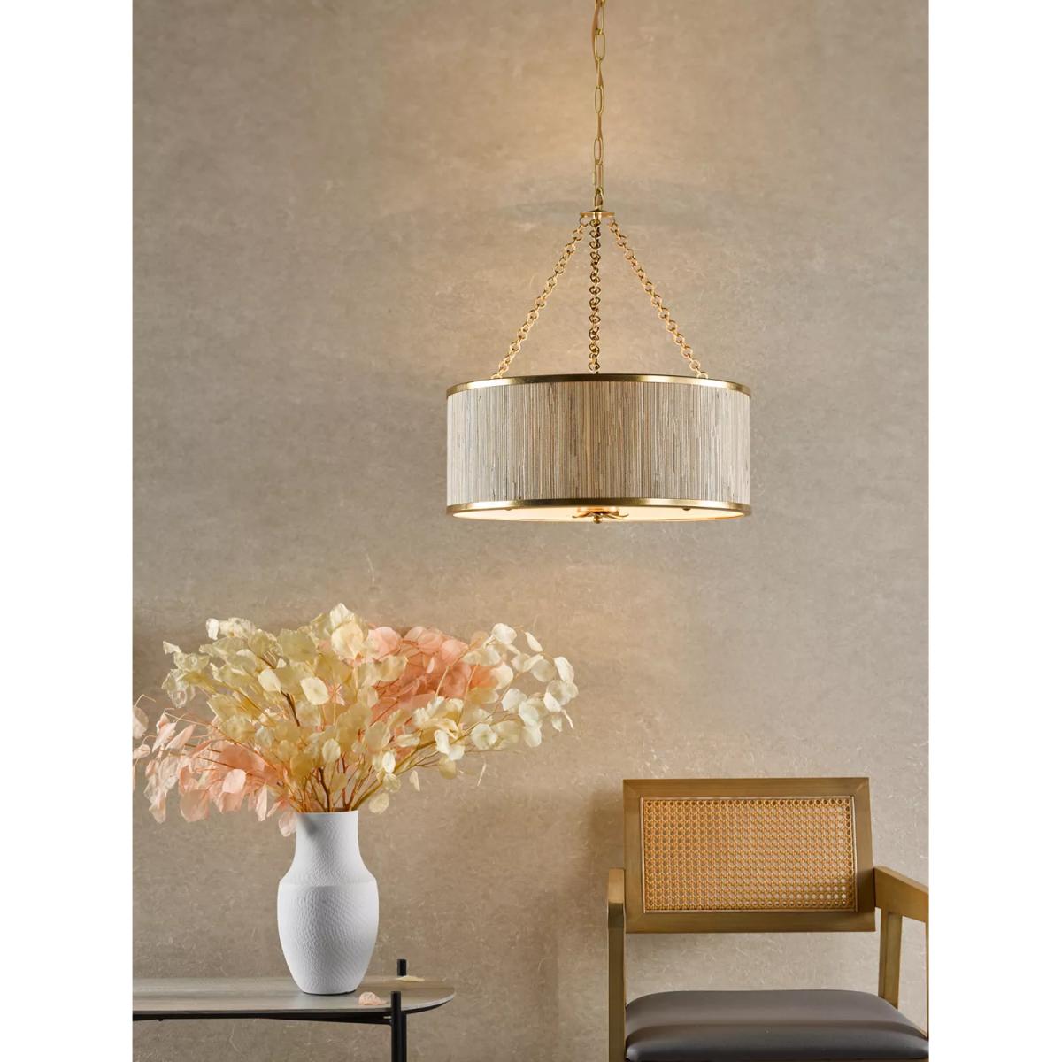 Där Fenella 5 Arm Pendant Ceiling Light, Gold – image 6