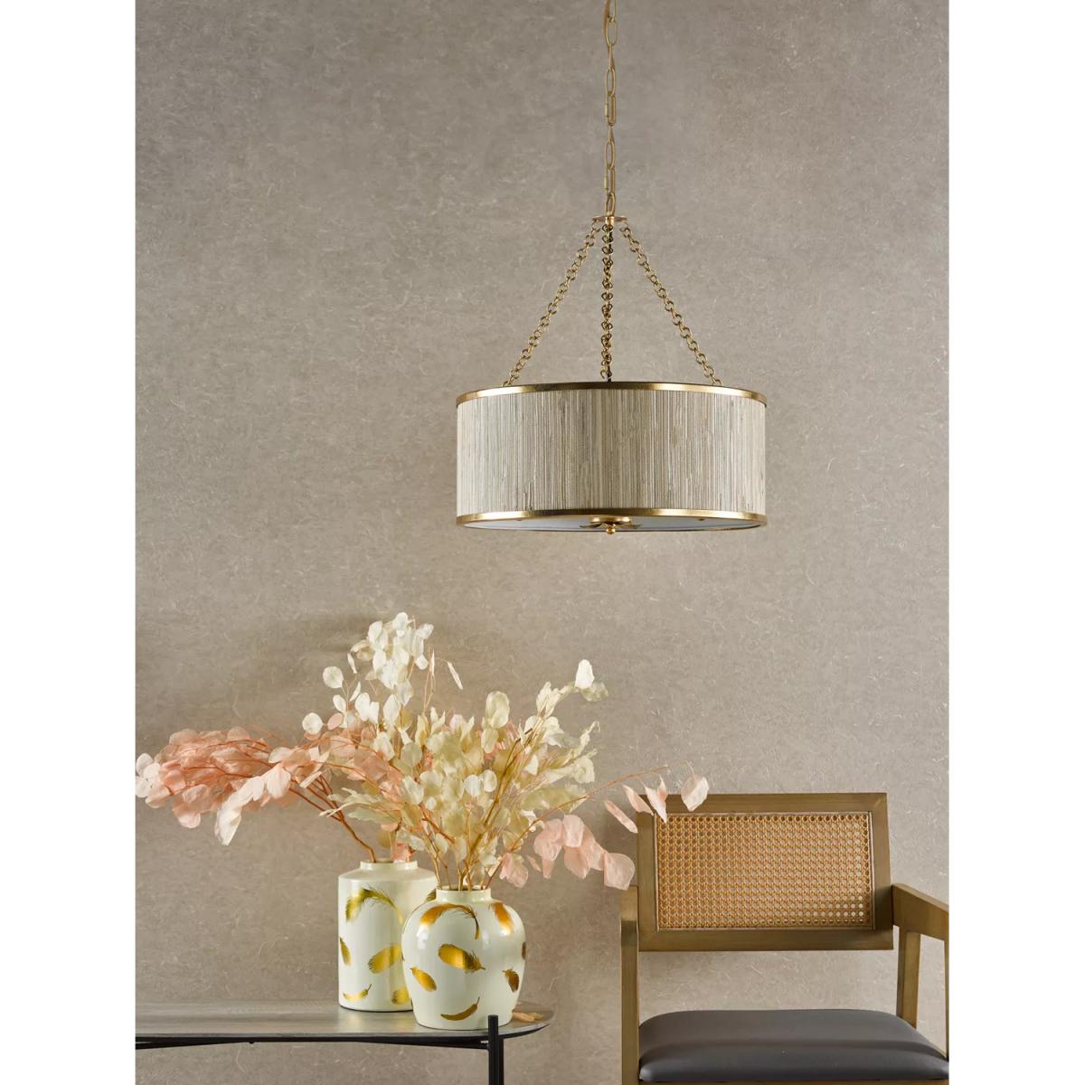 Där Fenella 5 Arm Pendant Ceiling Light, Gold – image 7