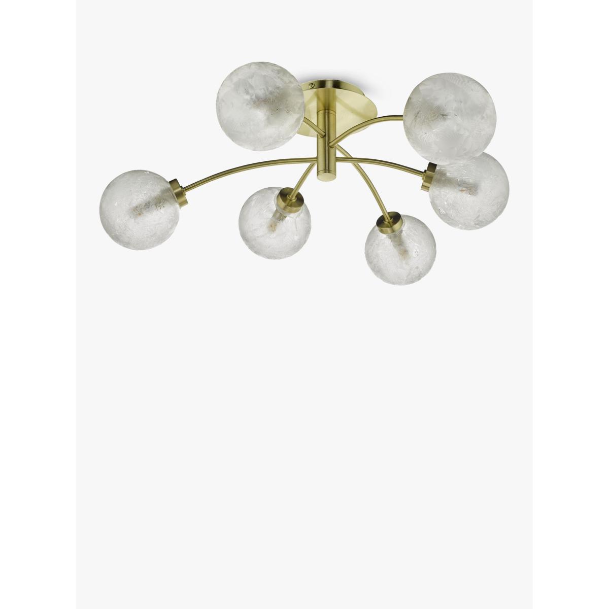 Där Avari Semi Flush Ceiling Light, Satin Brass – image 2
