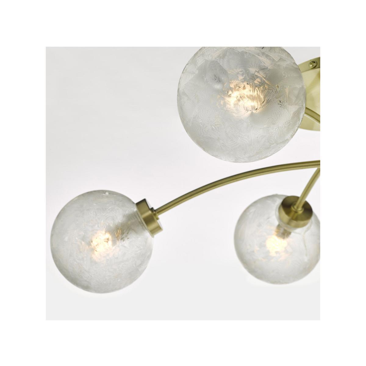 Där Avari Semi Flush Ceiling Light, Satin Brass – image 3