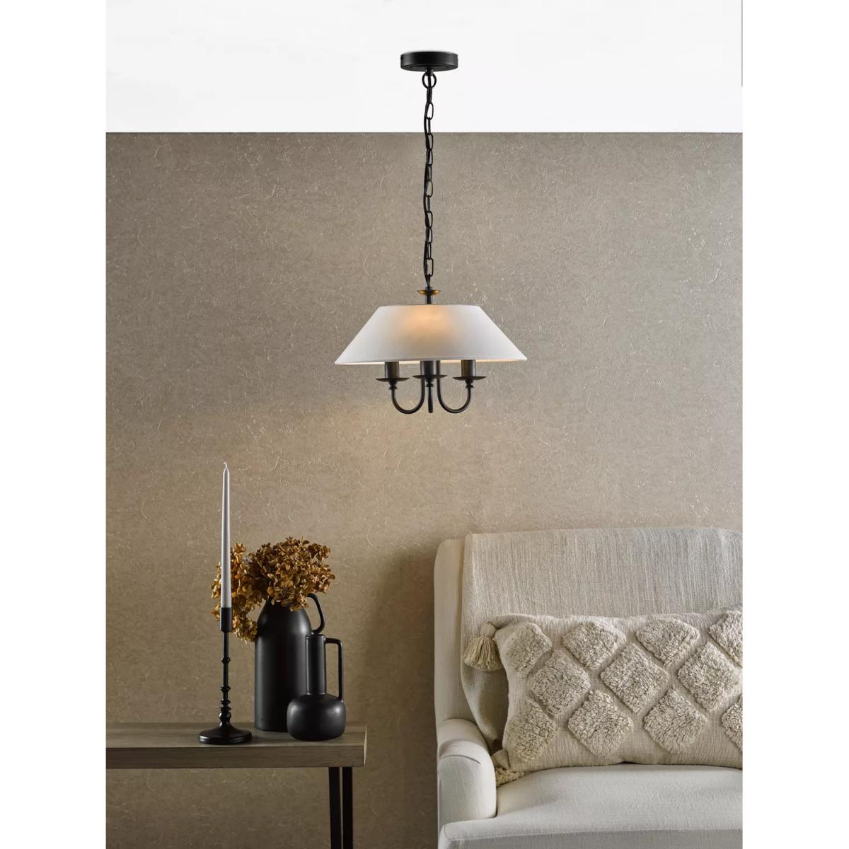 Där Sivan 3 Arm Pendant Ceiling Light, Black – image 5