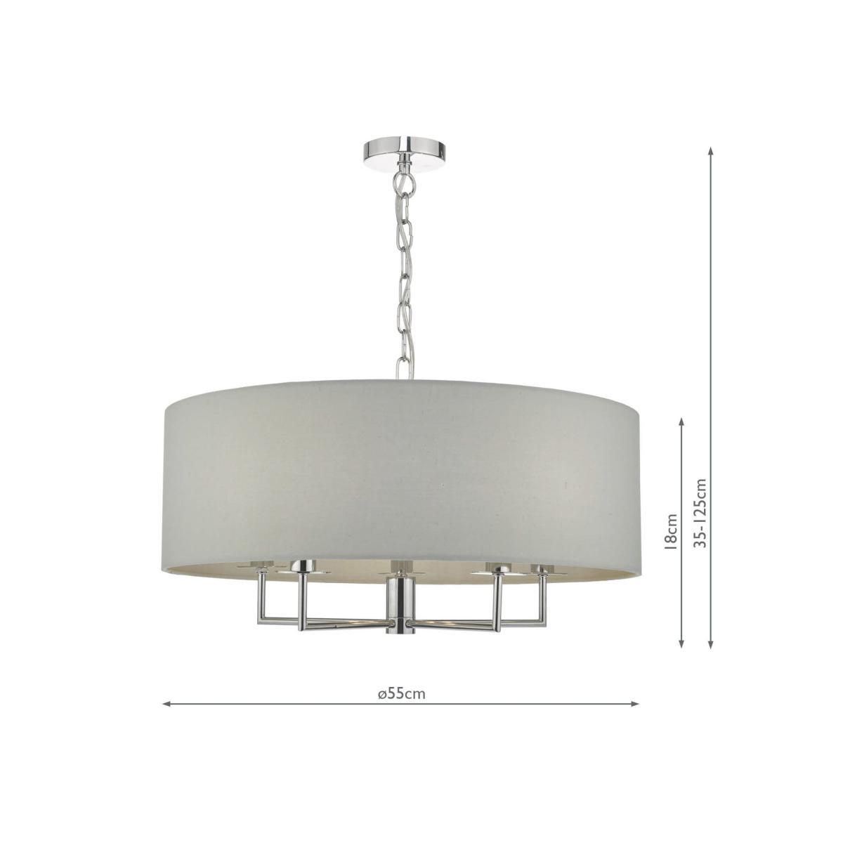 Där Jamelia Large Ceiling Light, Polished Chrome – image 4