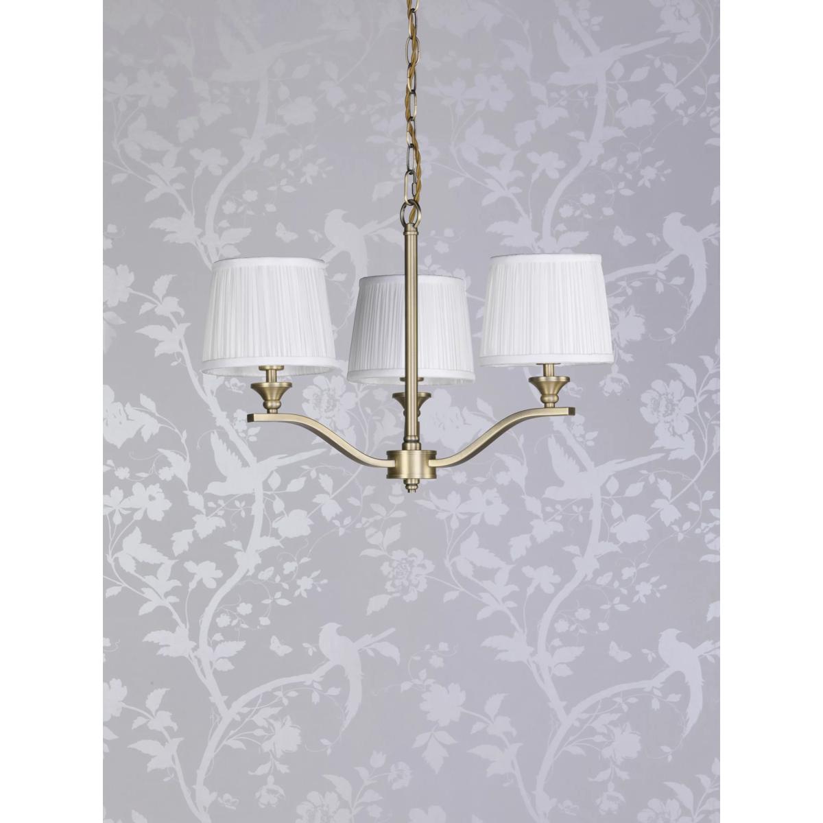Laura Ashley Hemsley 3 Arm Ceiling Light, Antique Brass – image 2
