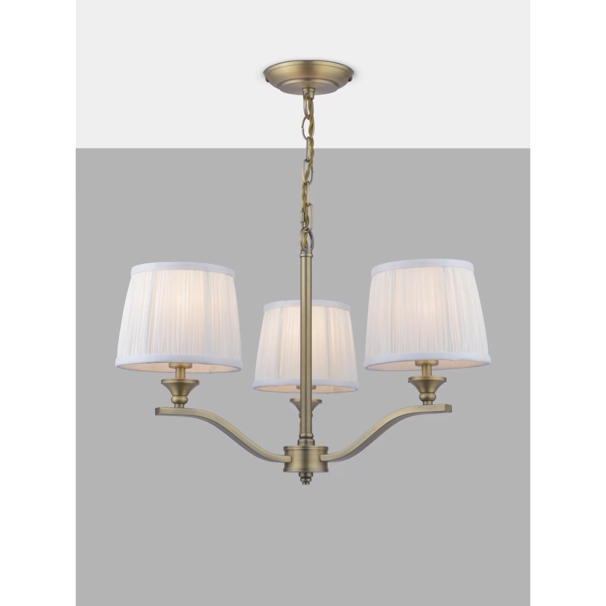 Laura Ashley Hemsley 3 Arm Ceiling Light, Antique Brass – image 3