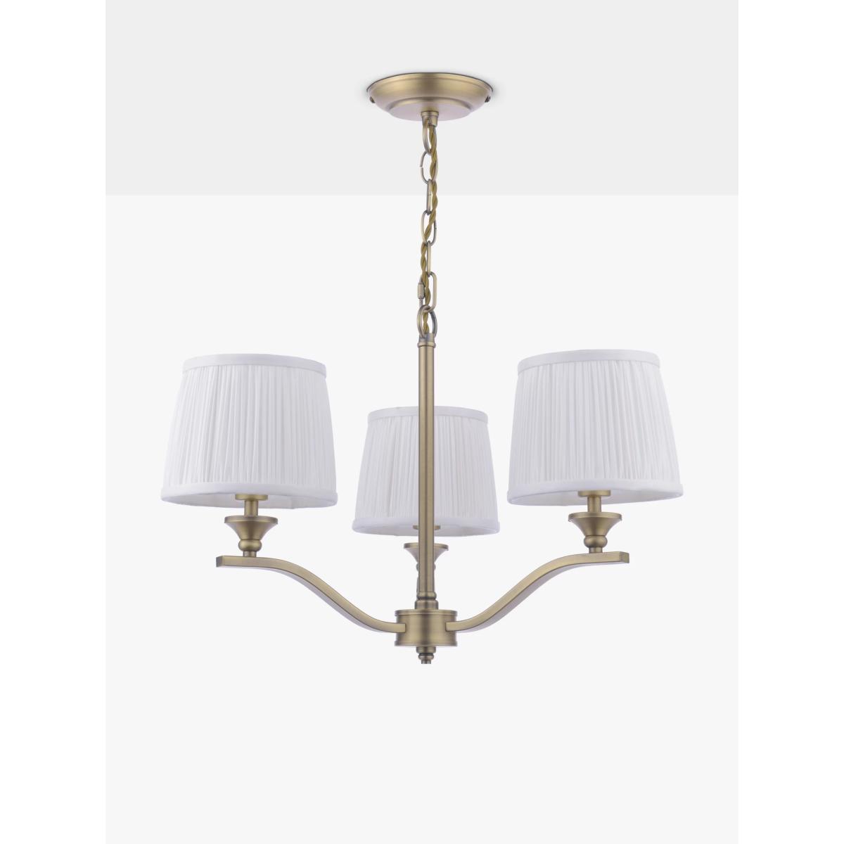Laura Ashley Hemsley 3 Arm Ceiling Light, Antique Brass – image 4