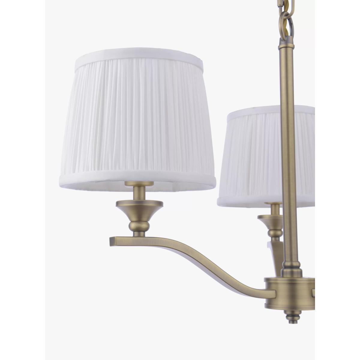 Laura Ashley Hemsley 3 Arm Ceiling Light, Antique Brass – image 6