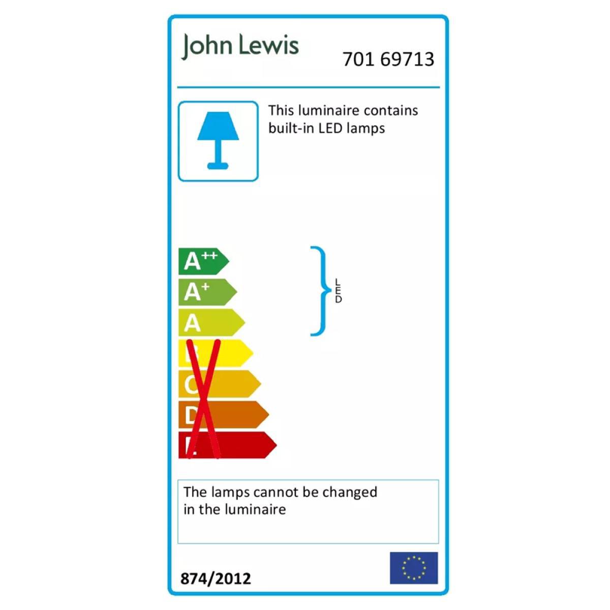 John Lewis & Partners Obelisk Skyscraper LED Diner Ceiling Light, Clear/Chrome – image 6
