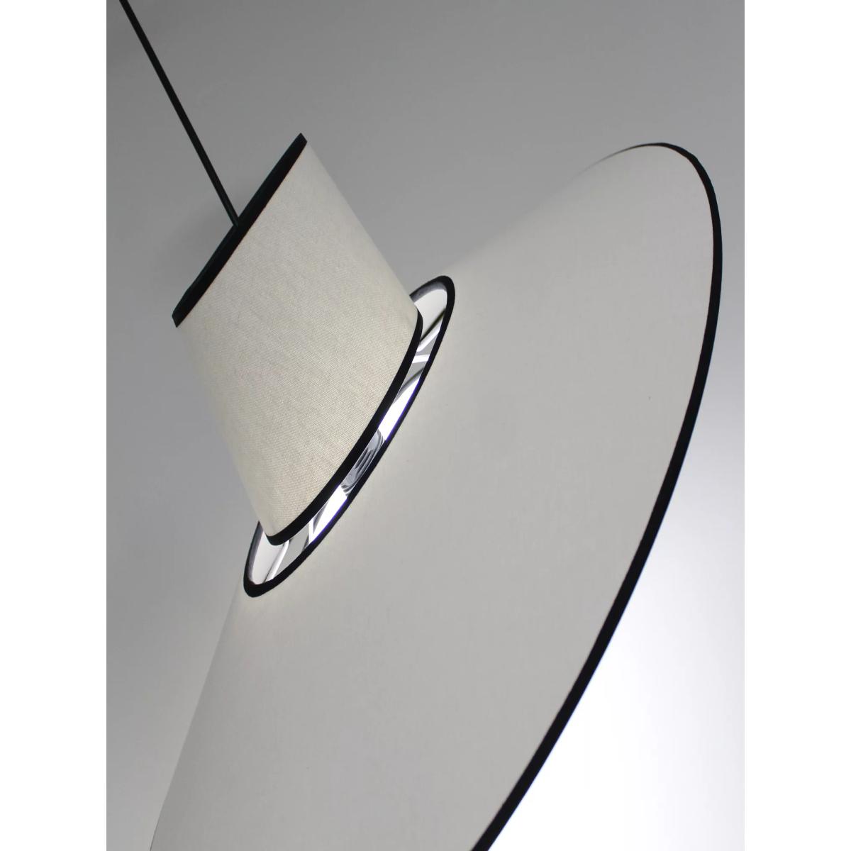 John Lewis Scandi Layered Shade Ceiling Light, Off White/Black – image 3