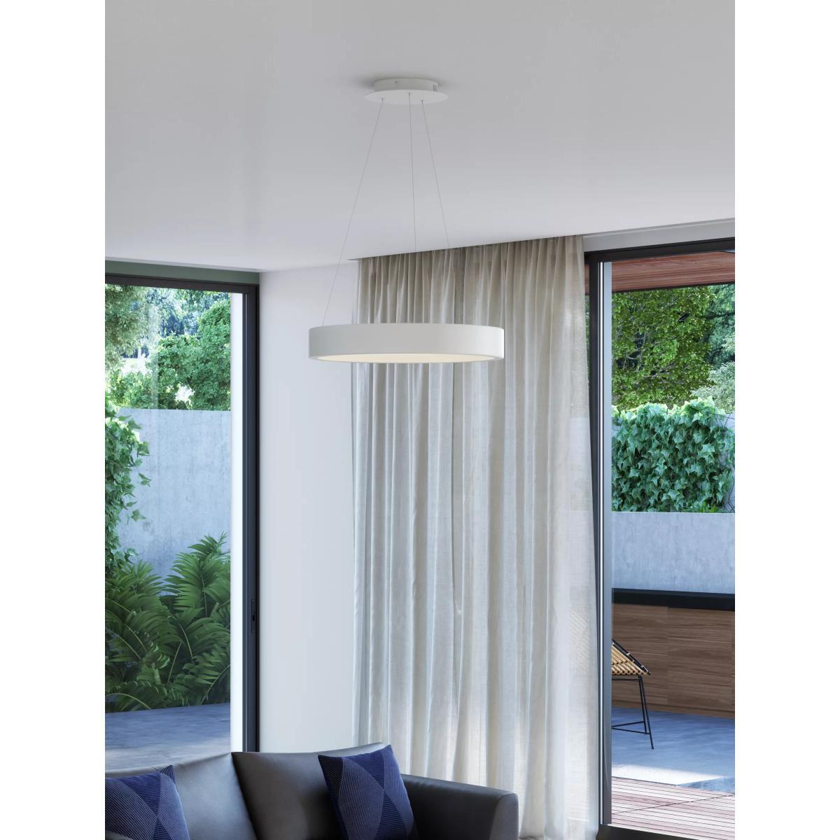 John Lewis & Partners Leif LED Ribbed Hoop Ceiling Light, White – image 2