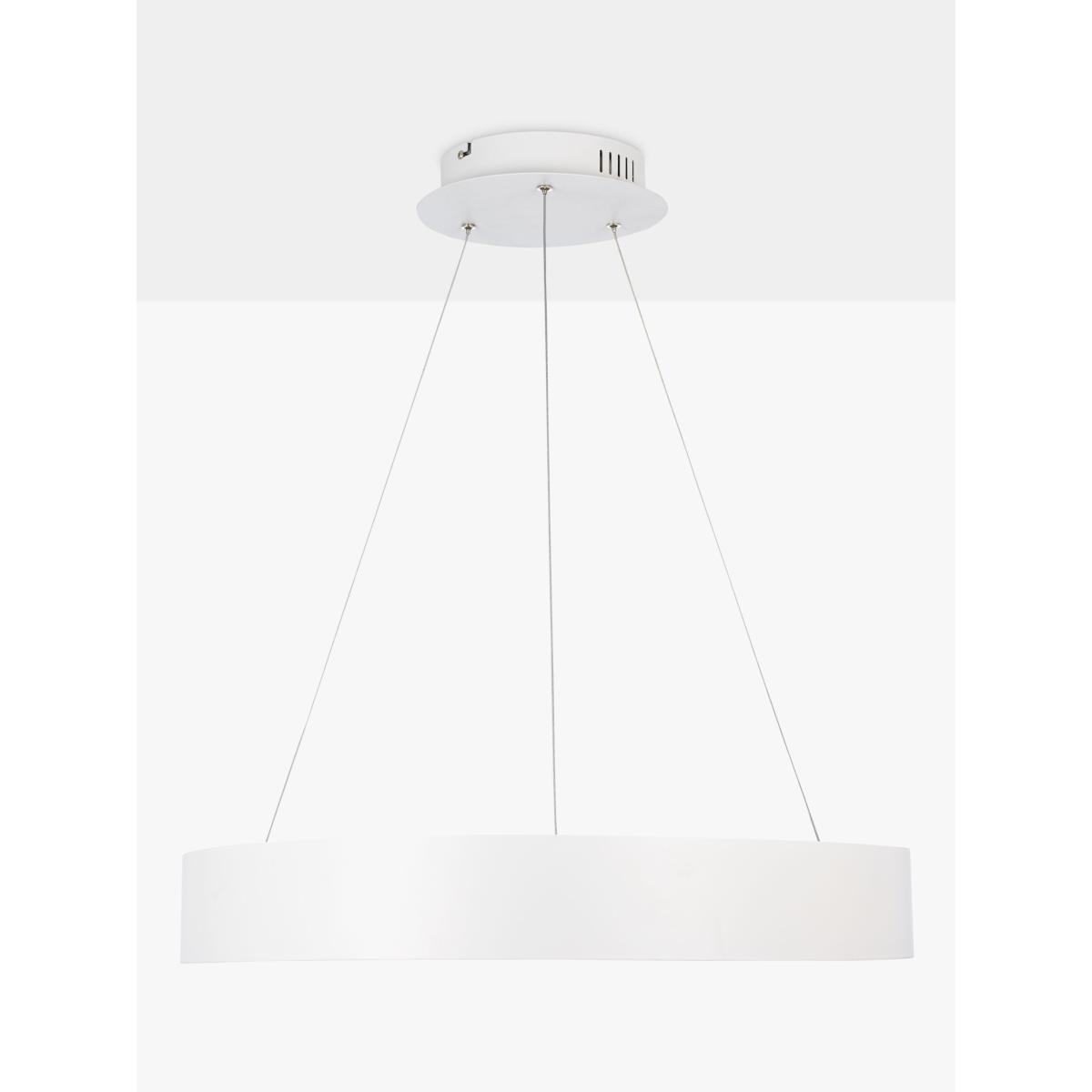 John Lewis & Partners Leif LED Ribbed Hoop Ceiling Light, White – image 4