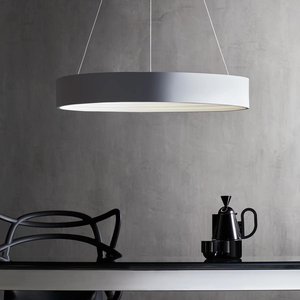 John Lewis & Partners Leif LED Ribbed Hoop Ceiling Light, White – image 7