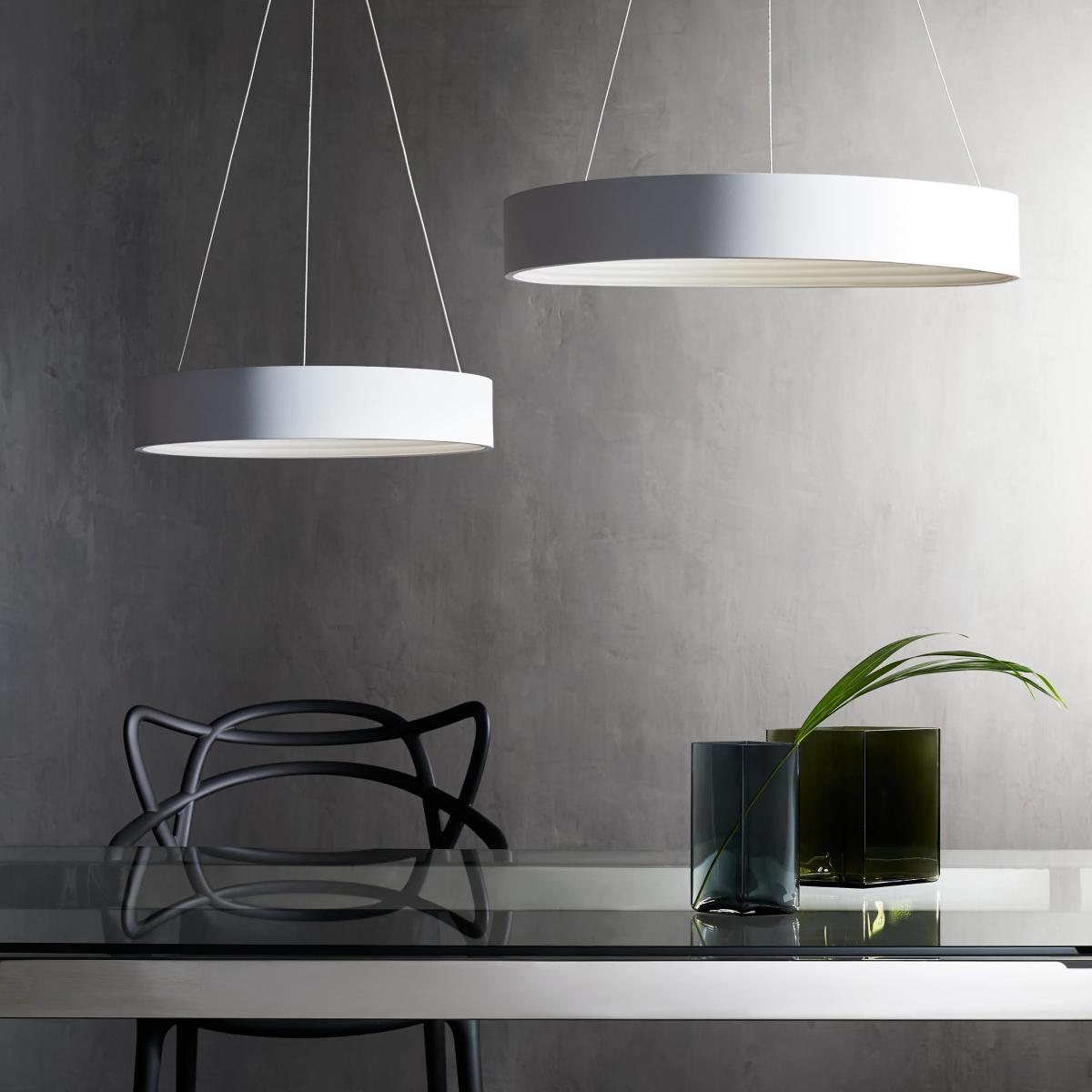 John Lewis & Partners Leif LED Ribbed Hoop Ceiling Light, White – image 8