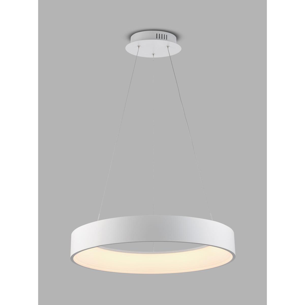 John Lewis & Partners Leif LED Ribbed Hoop Ceiling Light, White – image 1