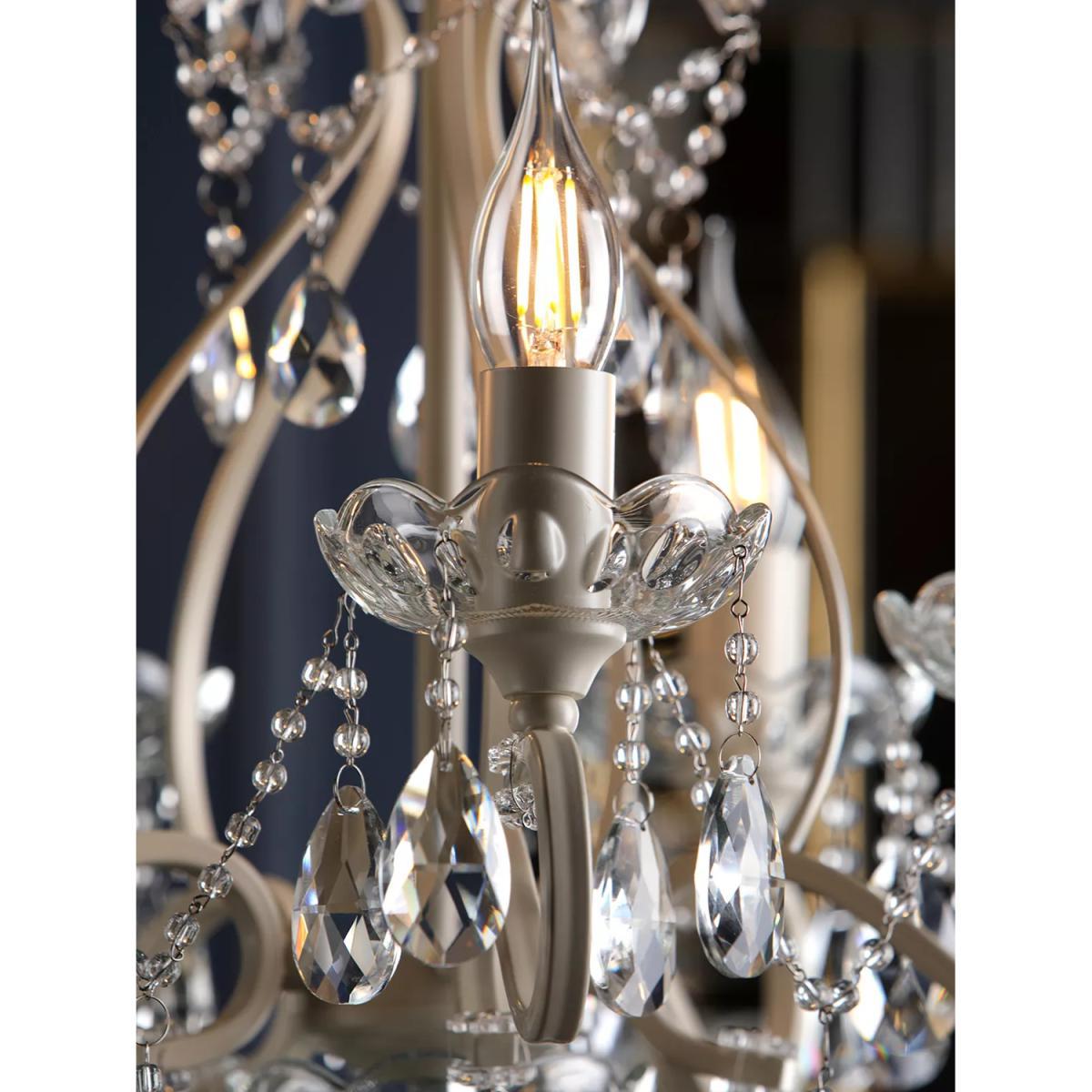 Laura Ashley Shamley Chandelier Ceiling Light, Matt White – image 3