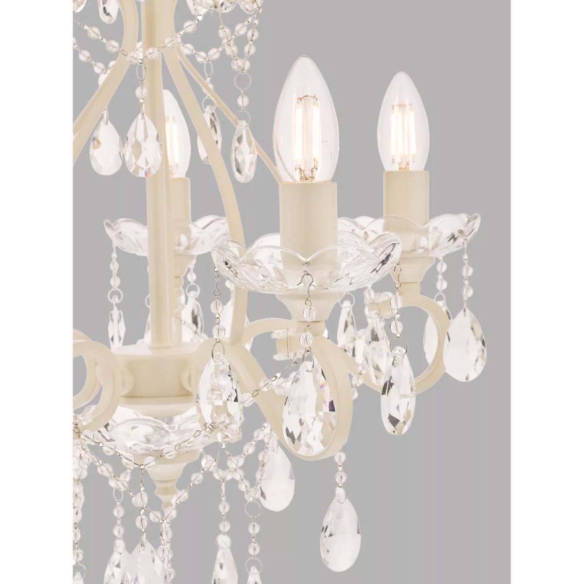 Laura Ashley Shamley Chandelier Ceiling Light, Matt White – image 4