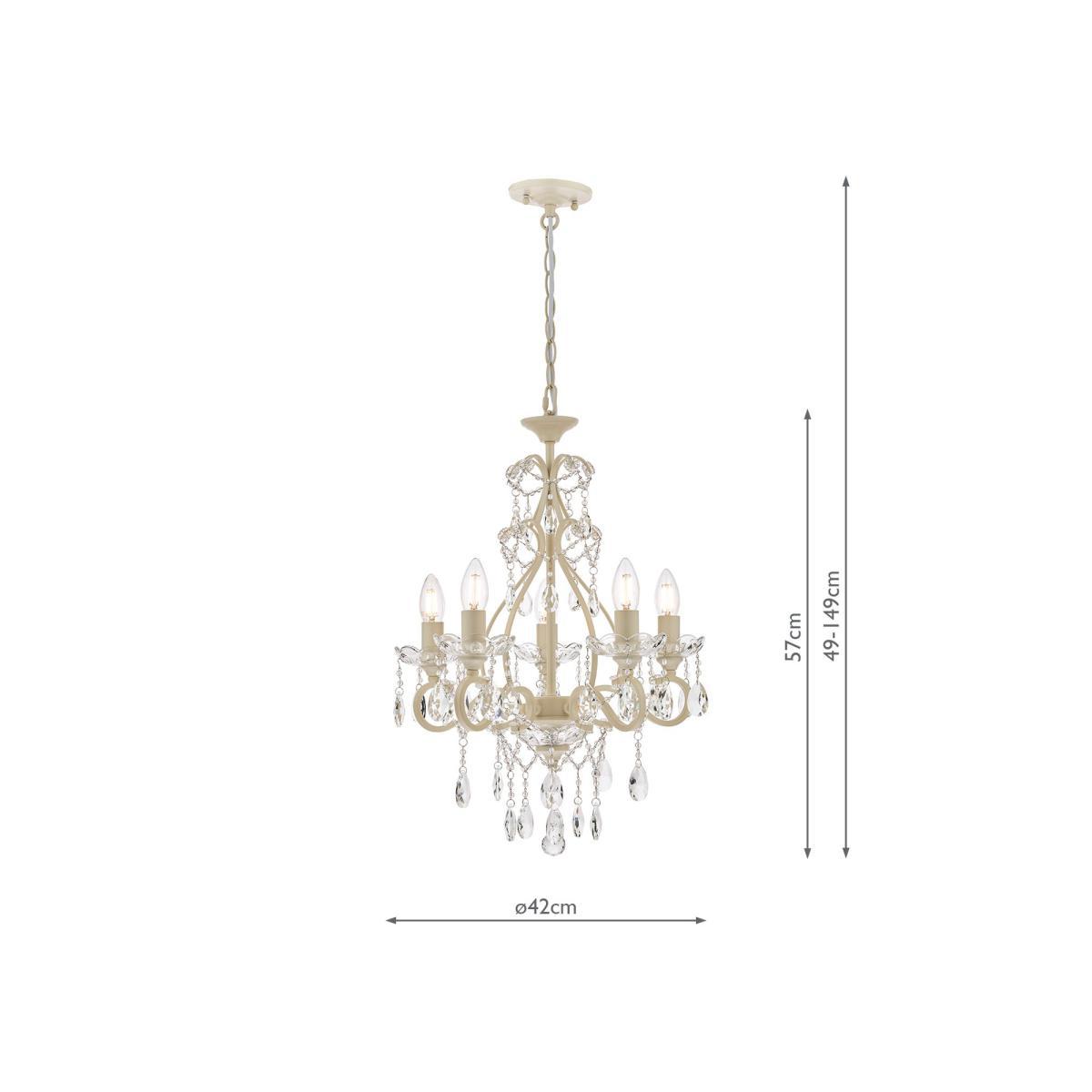 Laura Ashley Shamley Chandelier Ceiling Light, Matt White – image 5