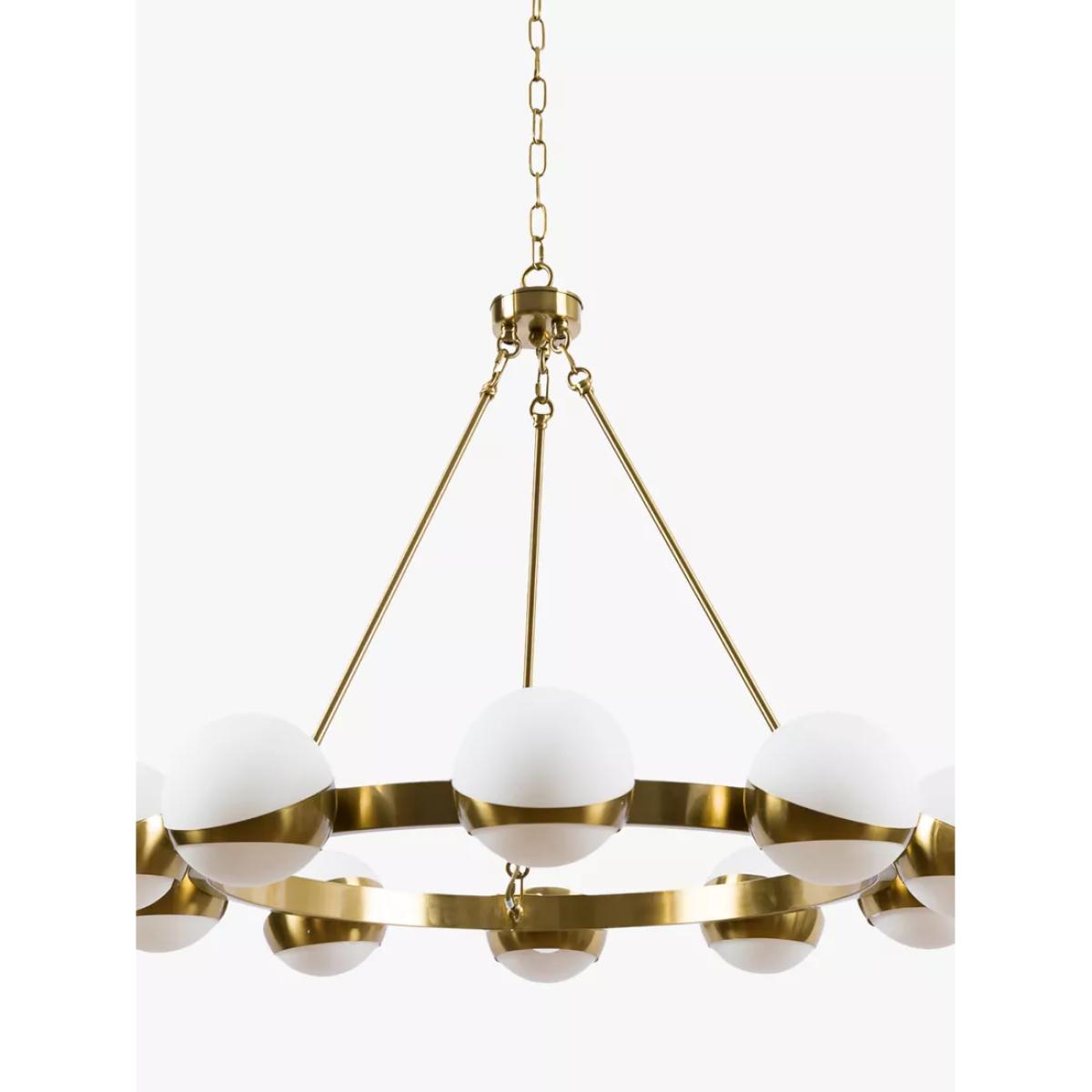 Pure White Lines Luna 10 Arm Ceiling Light, Gold/White – image 2