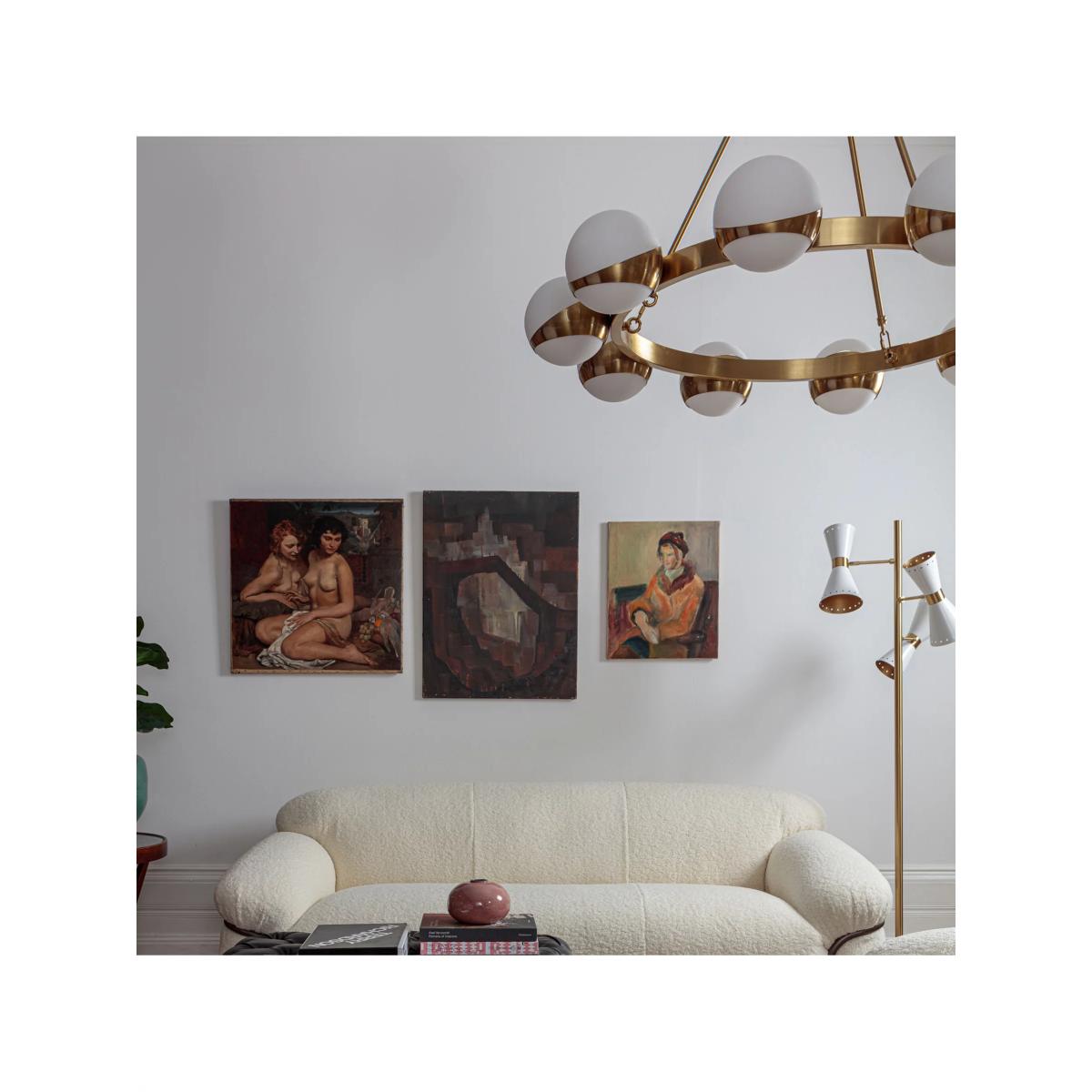 Pure White Lines Luna 10 Arm Ceiling Light, Gold/White – image 11