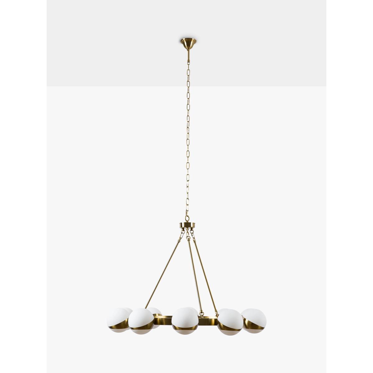 Pure White Lines Luna 10 Arm Ceiling Light, Gold/White – image 5