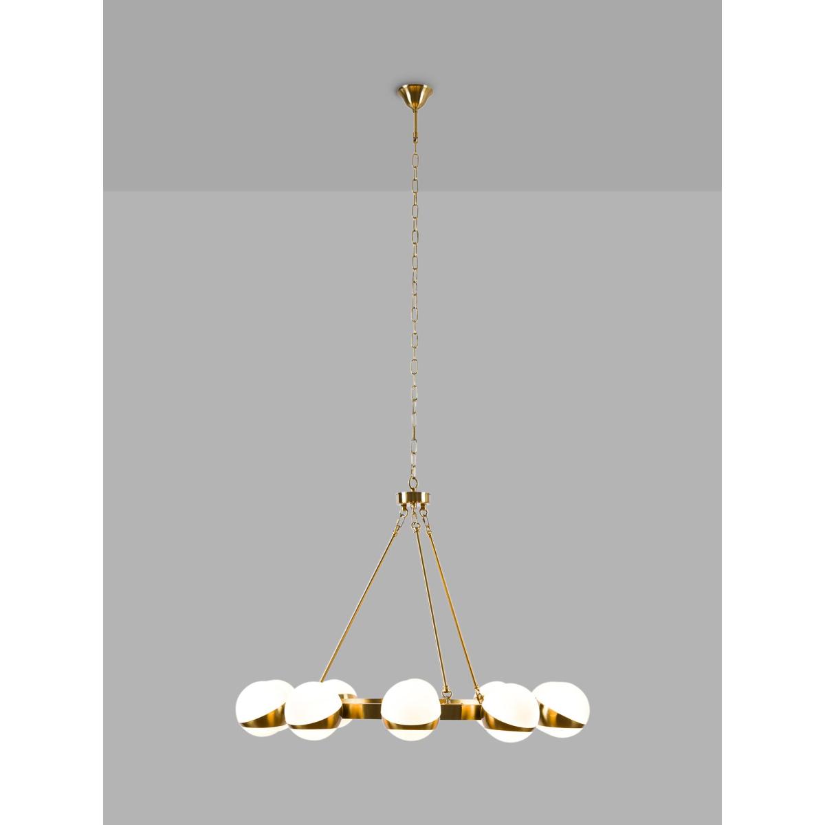 Pure White Lines Luna 10 Arm Ceiling Light, Gold/White – image 6