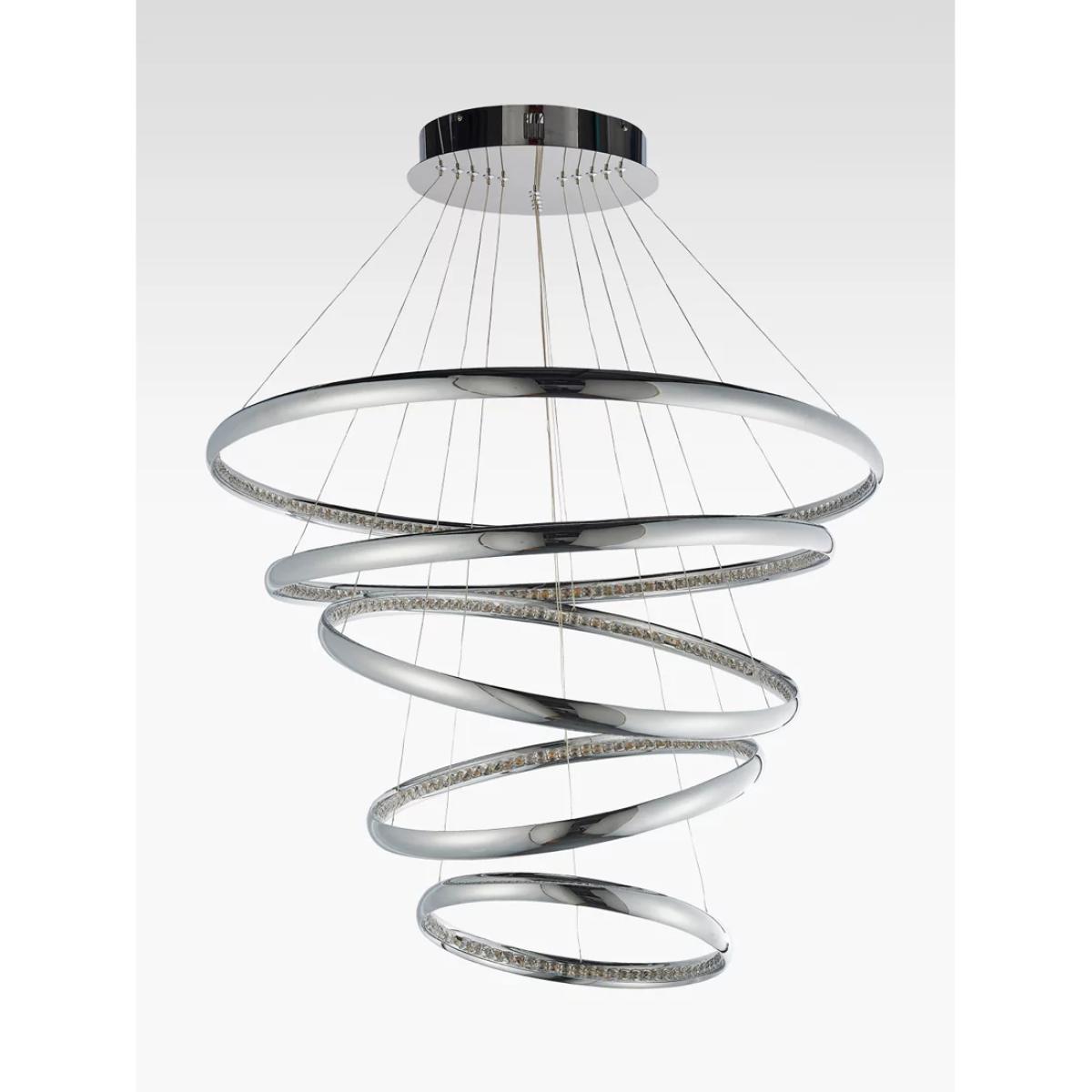 Bay Lighting Spiral LED Large Ceiling Light, Chrome – image 2