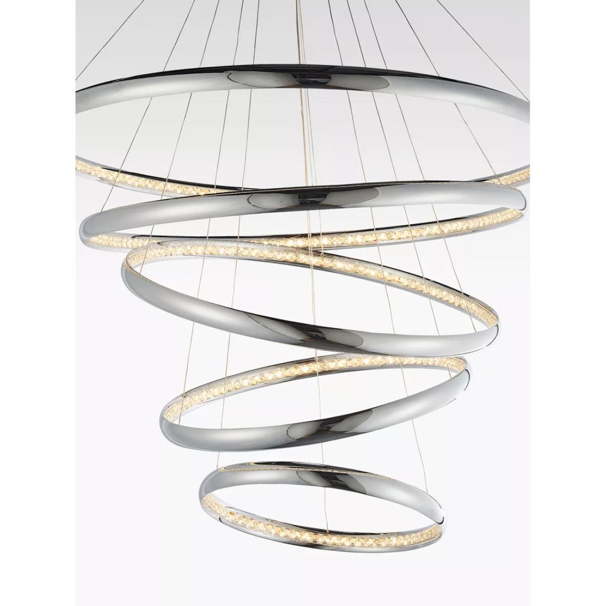 Bay Lighting Spiral LED Large Ceiling Light, Chrome – image 3