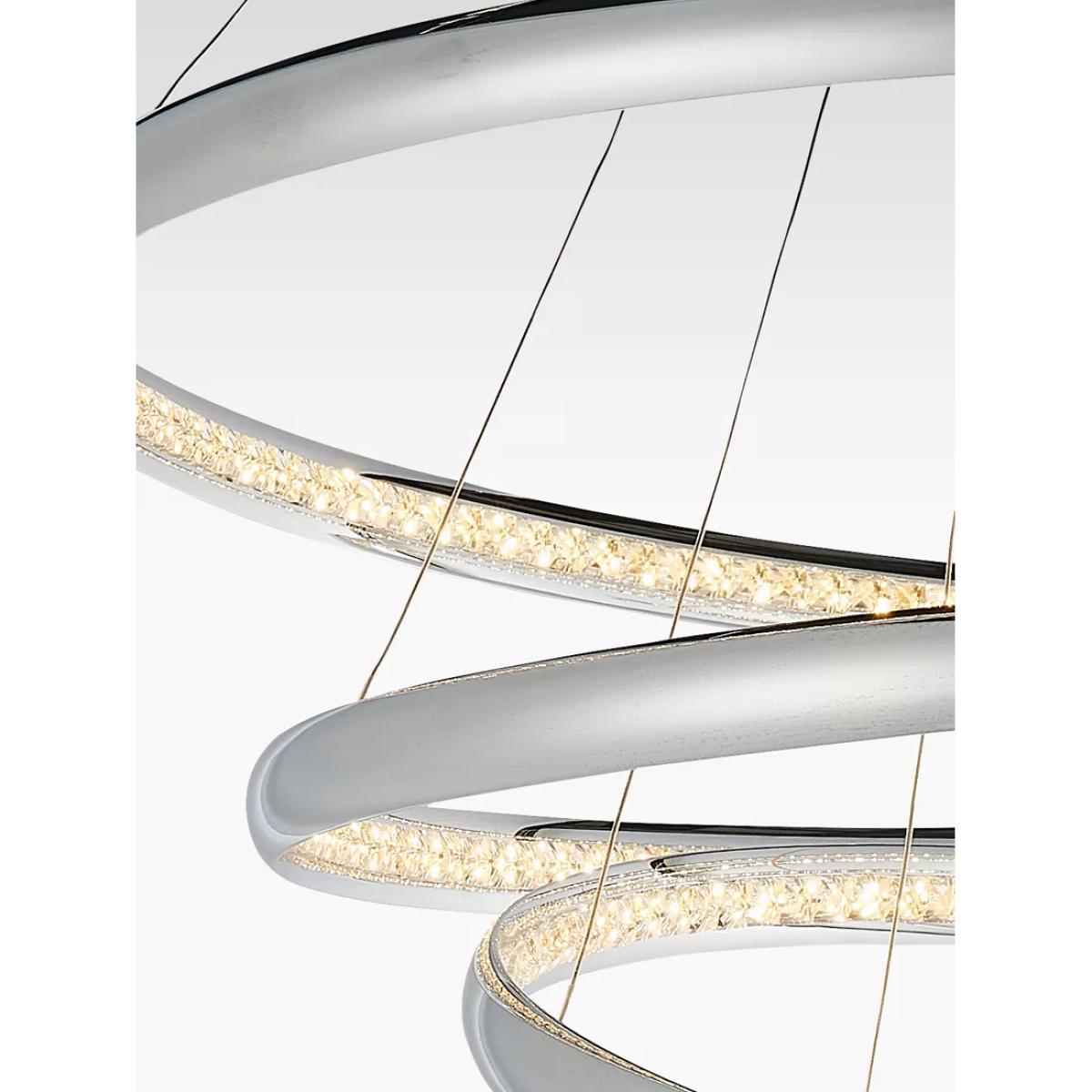 Bay Lighting Spiral LED Large Ceiling Light, Chrome – image 4